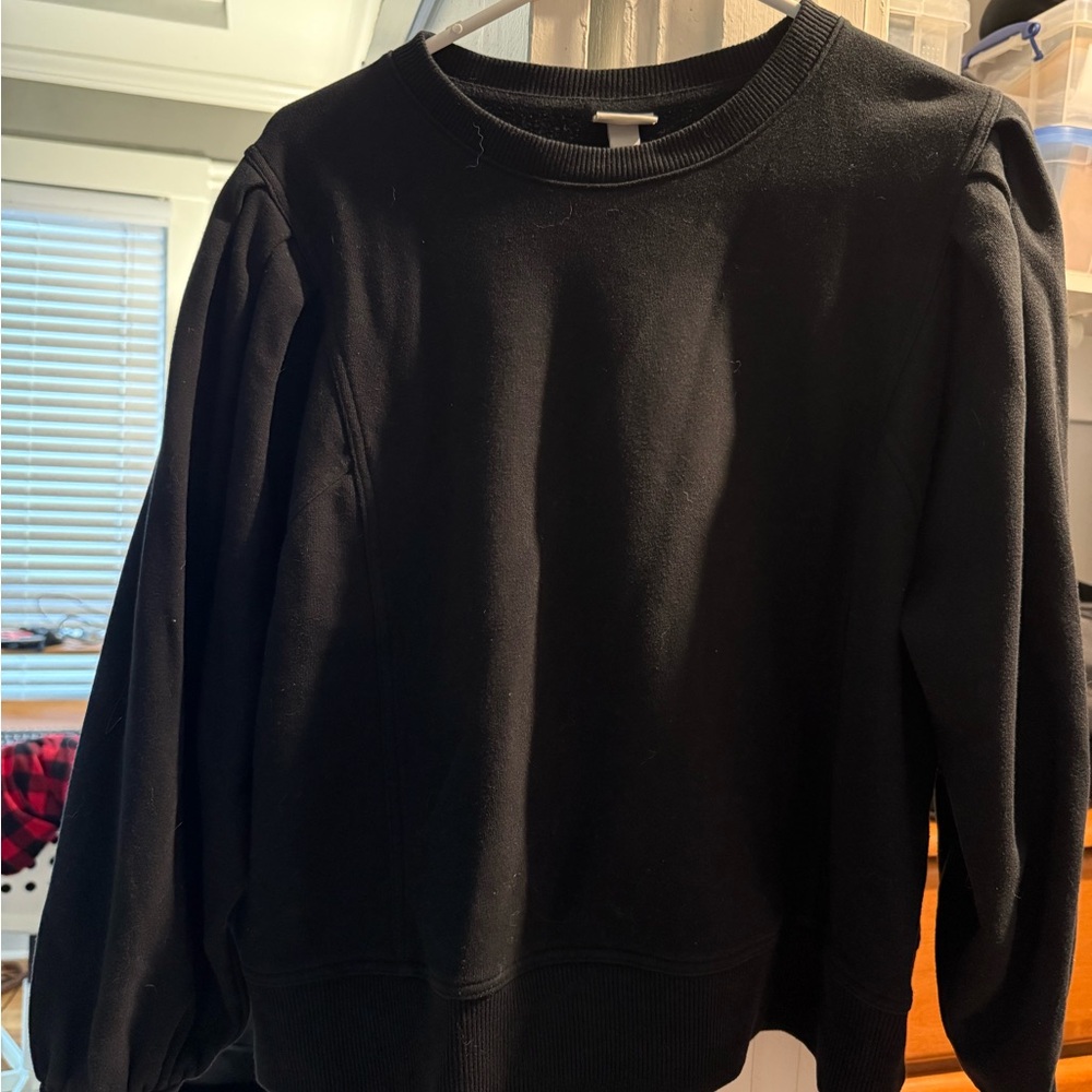 a new day Black Crewneck Sweatshirt